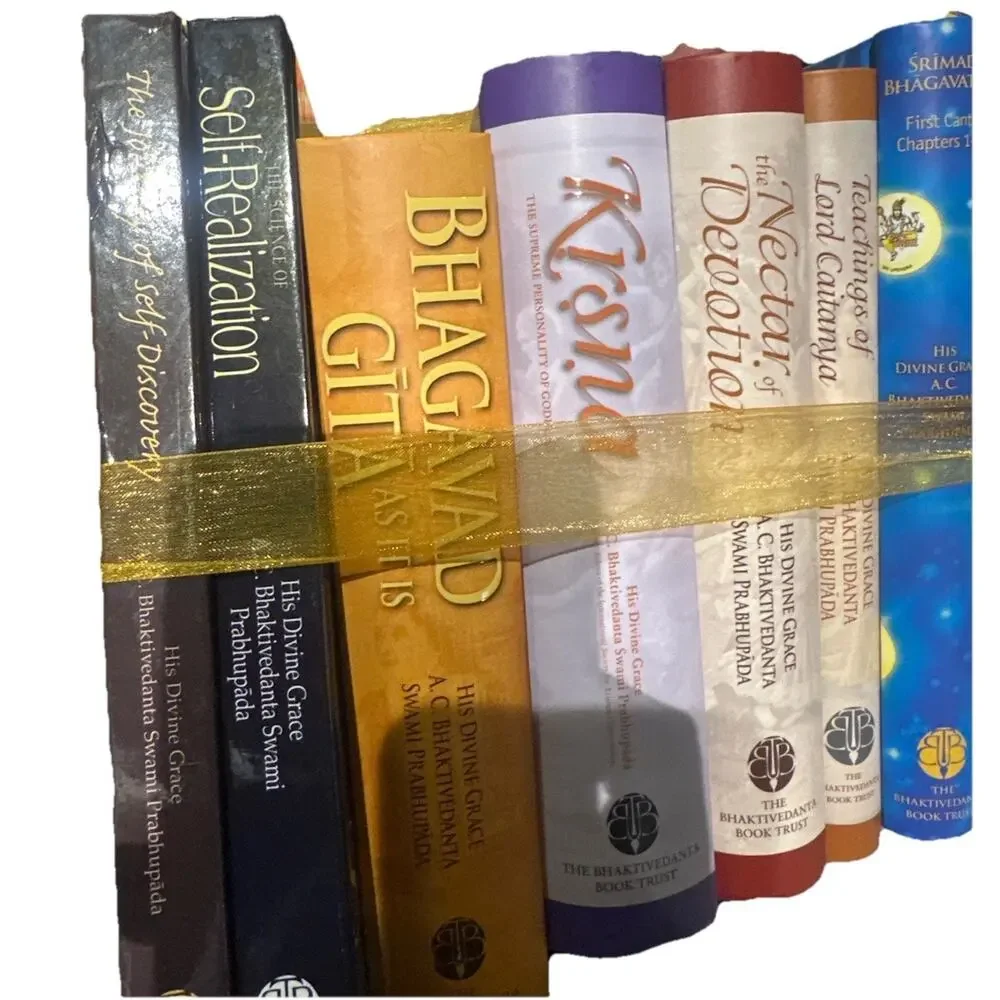 Prabhupada 7 Book Set Bhagavad Gita Krsna Srimad Bhagavatam ISKCON Hare Krishna